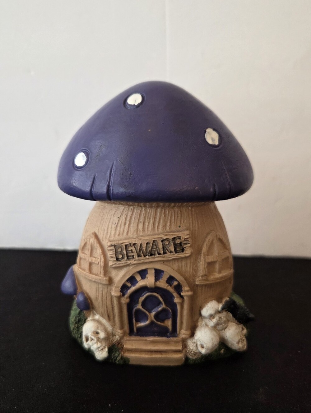 Whimsical Fairy Mushroom House Purple Polka Dot Home Gardebmb Decor